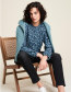 Blouse Butterfly Blauw