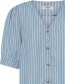 Blouse Bykosmo Stripe Light Blue Denim detail