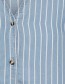 Blouse Bykosmo Stripe Light Blue Denim detail