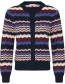Cardigan Bymmorla Pointelle Zig Zag Bright Cobalt