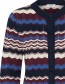 Cardigan Bymmorla Pointelle Zig Zag Bright Cobalt detail