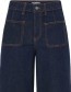 Jeans Bykomma Wide Rinse Blue Denim detail