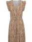Jurk Bymmjoella Frill Iced Coffee Mix detail