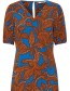 Jurk Byjosa Slit Nebulas Blue Mix detail