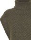 Spencer Poncho Bavalma Olive Night Melange detail