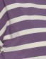 T&#8209;shirt ByPamila O Stripe Grape Jam detail