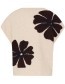 Slipover Byomea Vneck Flower Java detail