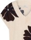 Slipover Byomea Vneck Flower Java detail