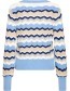 Trui Summer Bymmorla ZigZag Della Robbia Blue detail
