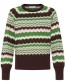 Trui Bymmorla Pointelle Zig Zag Artichoke Green