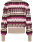 Trui Bymmorla V Neck Pointelle Zig Zag Fuchsia detail