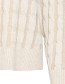 Trui Byoluna Cable Oyster Gray detail