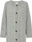 Vest Lang Bynello Mid Grey Melange detail