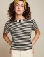 T-shirt Boatneck Chopito Stripe Black