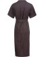Jurk Linnen Orrefors Phantom Black detail