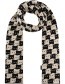 Shawl Rossberga Pepita Cats Oat White