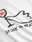 T‑shirt Vadstena Drink In Peace White detail