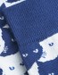 Sokken Sigtuna Pepita Cats Sodalite Blue detail