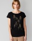 T-shirt Stick Trees Zwart