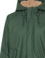 Regenjas Parka Friese Tidaholm Caramel Teddyvoering Green detail
