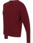 Trui Claudia Merino Wol Crew Bordeaux Red detail