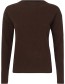 Trui Claudia Merino Wol Crew Chocolate Brown