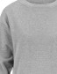 Trui Merino Wol Crew Flint Grey detail