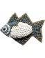 Handgemaakte Broche Vis Baby Blue