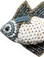 Handgemaakte Broche Vis Baby Blue detail