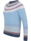 Trui Merino Alpine Iris detail