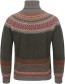 Trui Col Merino Alpine Bracken detail