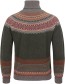 Trui Col Merino Alpine Bracken detail