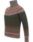 Trui Col Merino Alpine Bracken detail