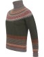 Trui Col Merino Alpine Bracken detail