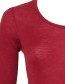 Longsleeve Ondermode Organic  Wol Zijde Mallow Red detail