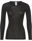 Longsleeve Ondermode Organic Wol Zijde Black