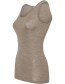 Top Ondermode Organic Wol Zijde Walnoot detail