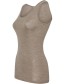 Top Ondermode Organic Wol Zijde Walnoot detail