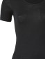 T&#8209;shirt Ondermode Organic Wol  Zijde Black detail