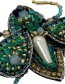 Handgemaakte Broche Vlinder Emerald Grass detail