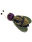 Handgemaakte Broche Kever Groen