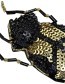 Handgemaakte Broche Scarabee Zwart detail