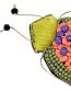 Handgemaakte Broche Scarabee Sunshine detail