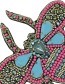 Handgemaakte Broche Vlinder Roze detail