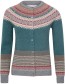 Cardigan Alpine Fair Isle Merino Lamswol Lugano