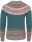 Cardigan Alpine Fair Isle Merino Lamswol Lugano detail