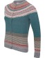 Cardigan Alpine Fair Isle Merino Lamswol Lugano detail