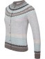 Cardigan Alpine Fair Isle Merino Lamswol Grace detail