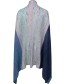 Shawl Cape Treeline Merino Lamswol Kid Mohair Classic Blue detail