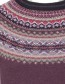 Trui Alpine Fair Isle Merino Lamswol Tyrian detail